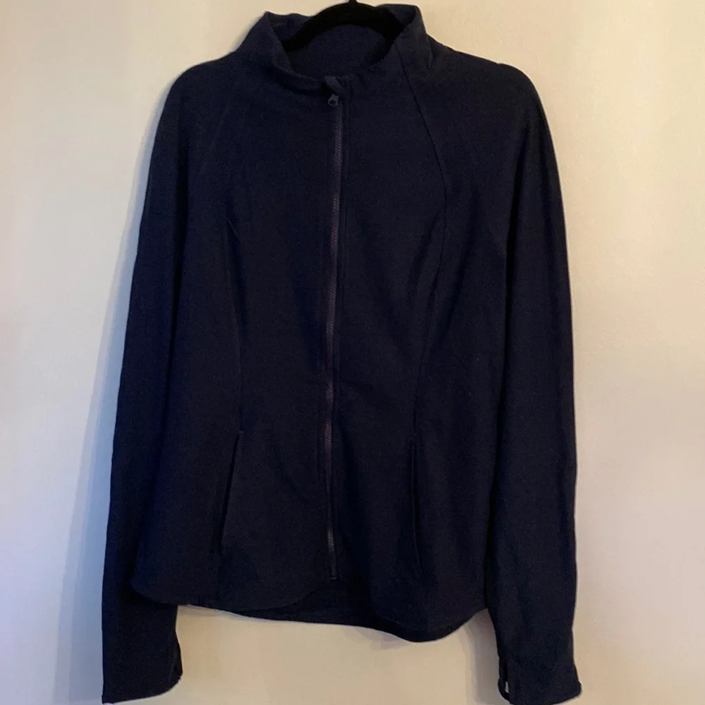 Yogalicious Zip Front Navy Blue Jacket Size XXL - Picture 1 of 7